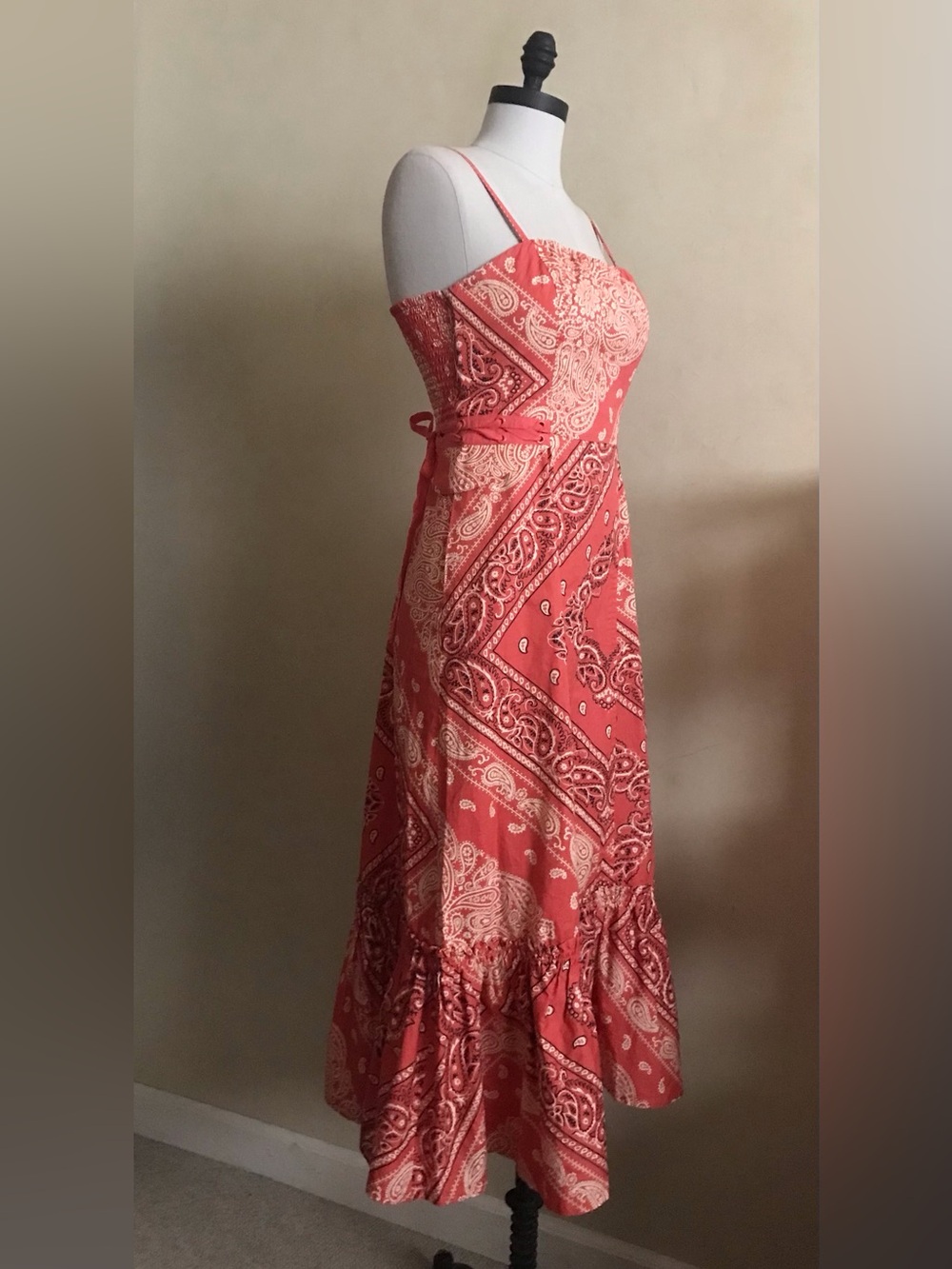 Holding Horses Red Bandana Print Cotton Dress